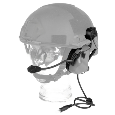 Earmor® - Tactical Headset &quot;M32H MOD3&quot; with FAST Helmet Adapter - Aktív Hallásvédő Sisak Adapterrel (Grey)
