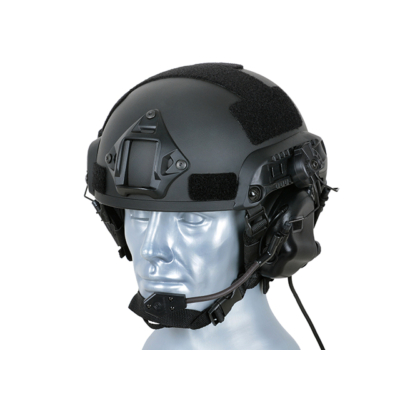 Earmor® - Tactical Headset "M32H MOD3" with FAST Helmet Adapter - Aktív Hallásvédő Sisak Adapterrel (Black)
