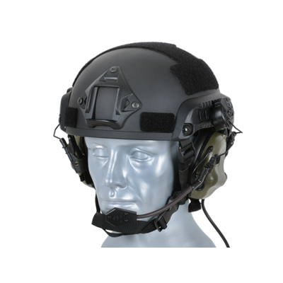 Earmor® - Tactical Headset &quot;M32H MOD3&quot; with FAST Helmet Adapter - Aktív Hallásvédő Sisak Adapterrel (Foliage Green)