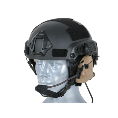 Earmor® - Tactical Headset &quot;M32H MOD3&quot; with FAST Helmet Adapter - Aktív Hallásvédő Sisak Adapterrel (Coyote)