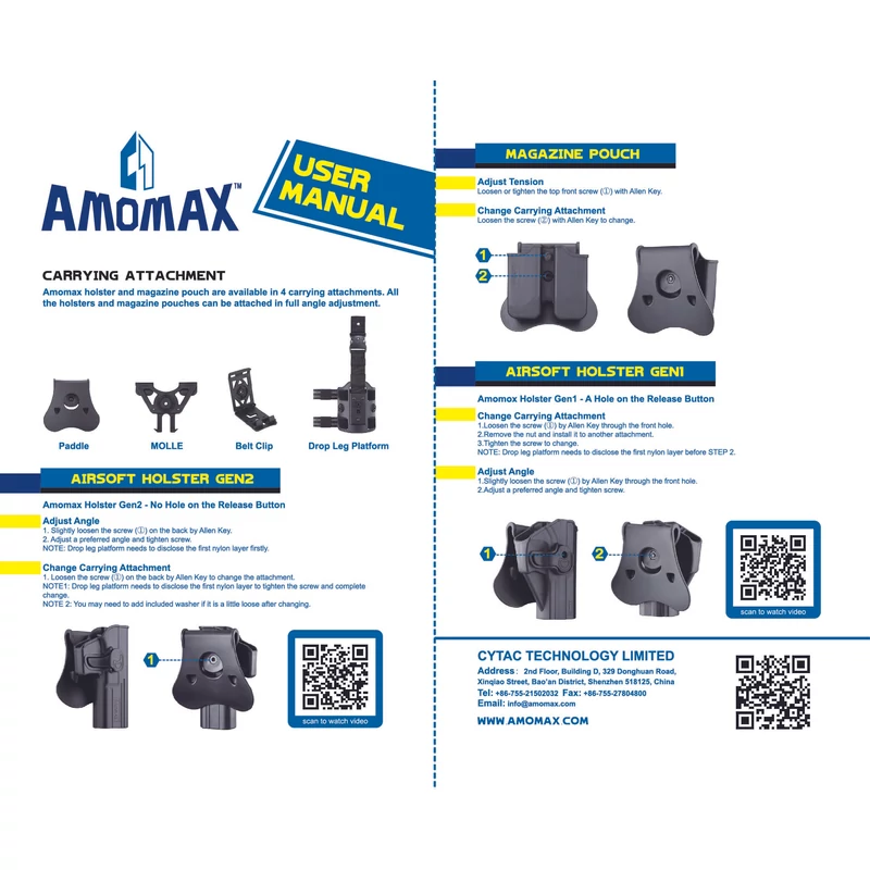 Amomax® -  Paddle Holster - Pisztolytartó CZ P-07/P-09 Jobb Kezes (Dark Earth)