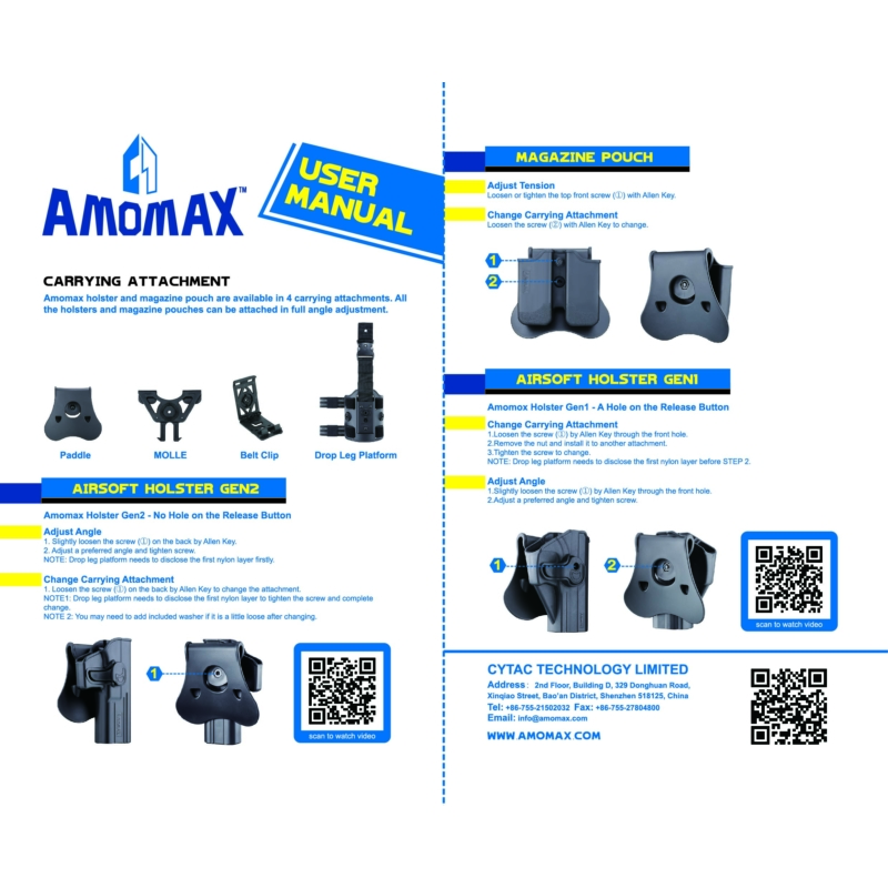 Amomax® -  Paddle Holster - Pisztolytartó CZ P-07/P-09 Jobb Kezes (Dark Earth)