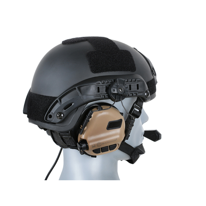 Earmor® - Tactical Headset "M32H MOD3" with FAST Helmet Adapter - Aktív Hallásvédő Sisak Adapterrel (Coyote)