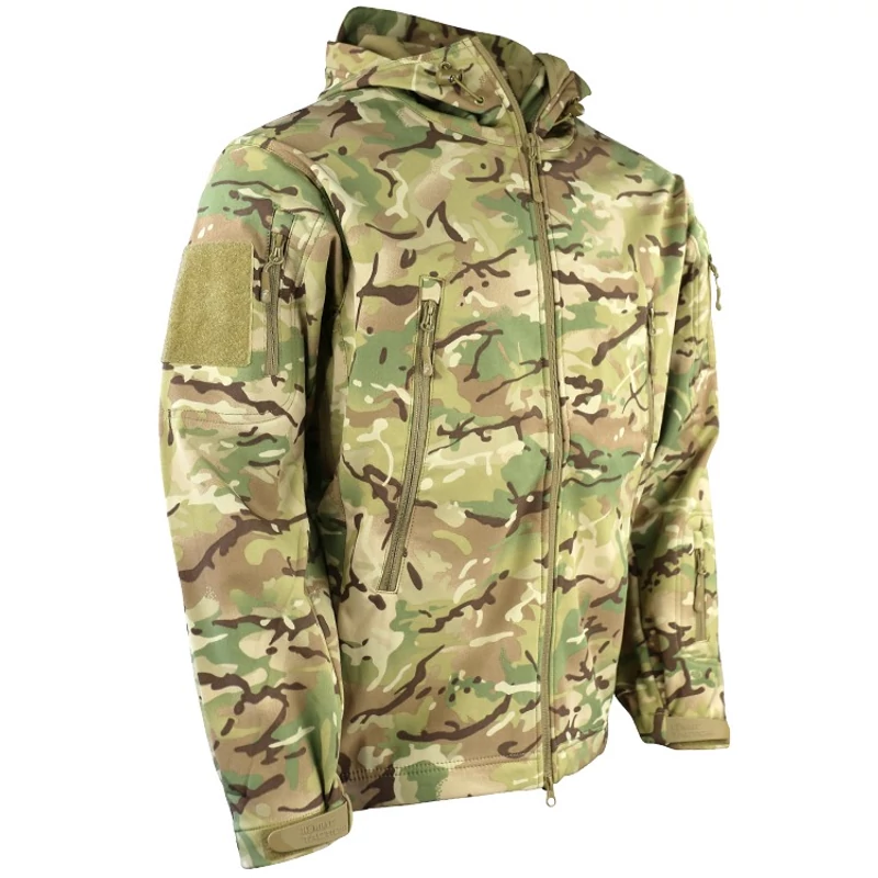Kombat Tactical® -  PATRIOT Tactical Soft Shell Jacket - BTP - Soft Shell Kabát (British Terrain Pattern)