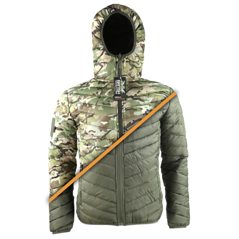 Kombat Tactical® -  Xenon Jacket - Kifordítható Téli Kabát (British Terrain Pattern/Olive Green)