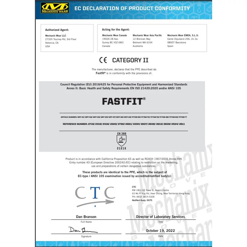 Mechanix Wear® - FastFit® - Tactical Gloves - Taktikai Kesztyű (MultiCam®)