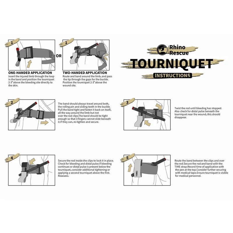 RHINO® Rescue - Metal Tourniquet (Black)