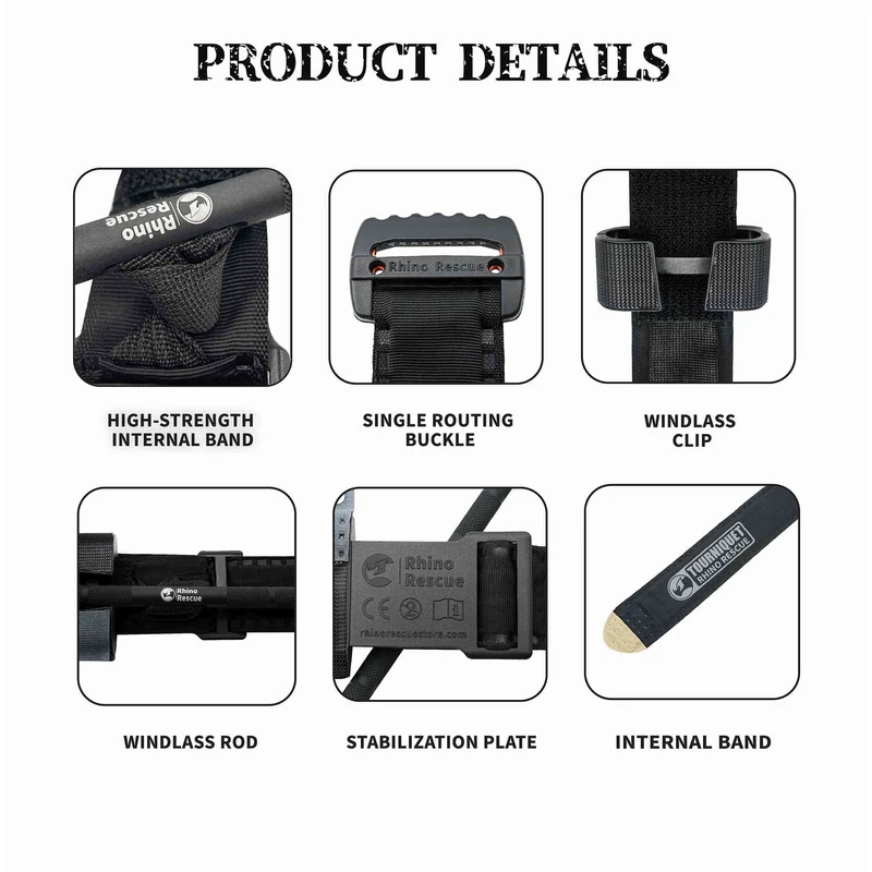 RHINO® Rescue - Metal Tourniquet (Black)
