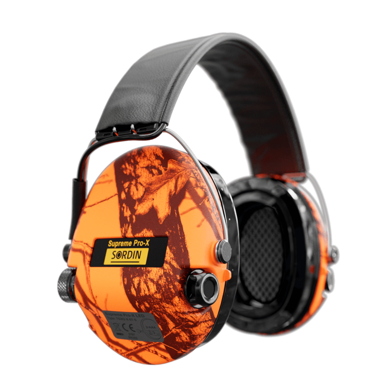 Sordin -  Supreme Pro-X LED - Aktív Hallásvédő (Orange)