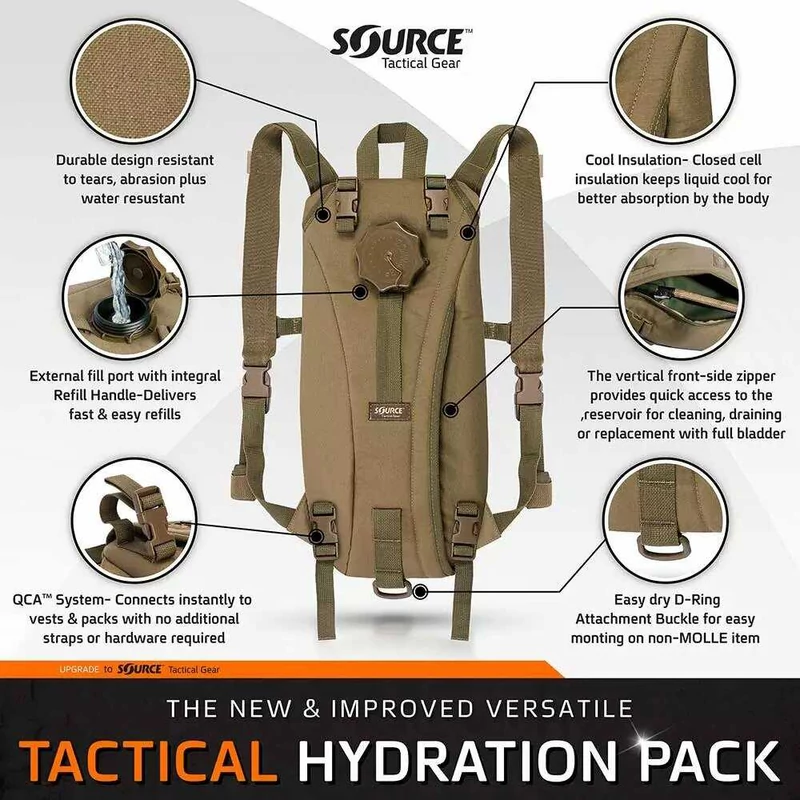 Source™ Tactical Hydration Pack 3L (Coyote)