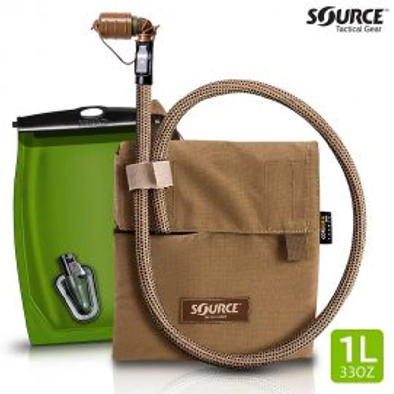 Source™ Kangaroo 1L Collapsible Canteen with Pouch (Coyote)