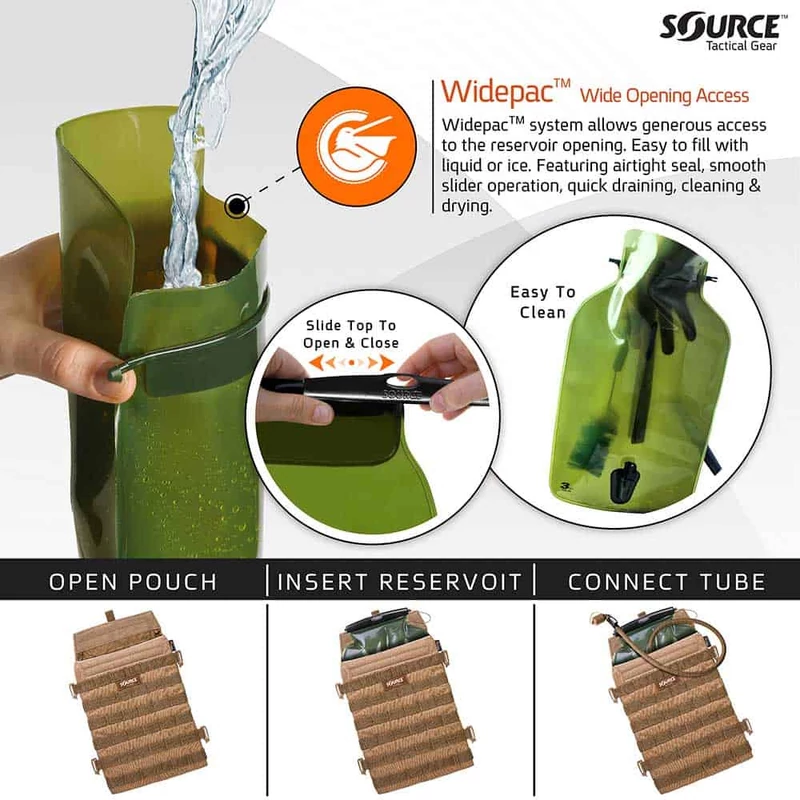 Source™ Razor | Low Profile MOLLE Hydration Pouch | 3L (Coyote)
