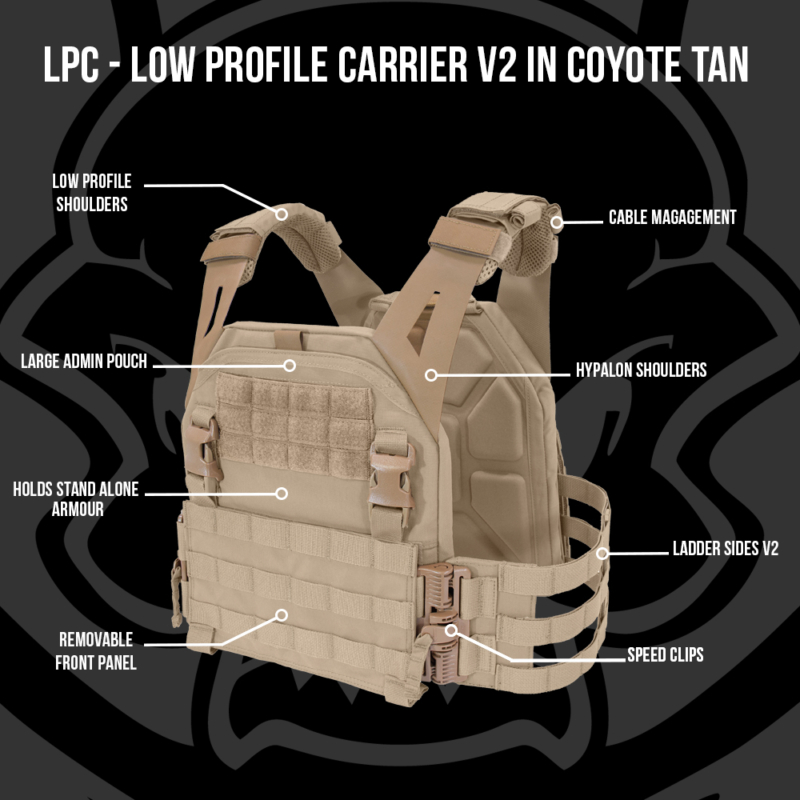 Warrior Assault Systems® - LOW PROFILE CARRIER V2  Ladder Sides - Taktikai Mellény (Coyote Tan)