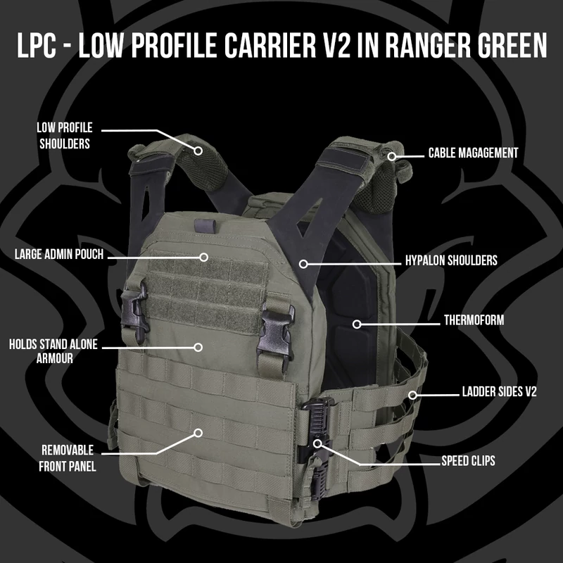 Warrior Assault Systems® -  Low Profile Carrier V2 - Taktikai Mellény (Ranger Green)