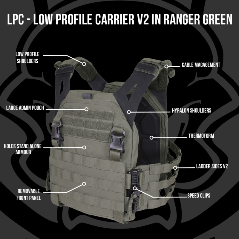 Warrior Assault Systems® -  Low Profile Carrier V2 taktikai mellény (Ranger Green)