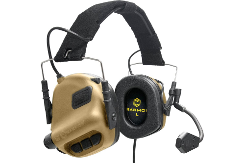 Earmor® - M32 ELECTRONIC COMMUNICATION HEARING PROTECTOR - Aktív Hallásvédő Mikrofonnal (Coyote)