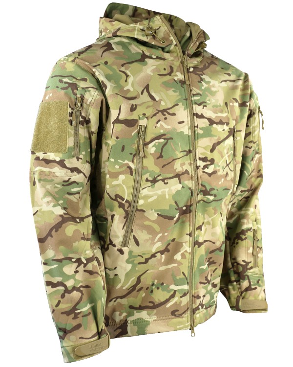 Kombat Tactical® -  PATRIOT Tactical Soft Shell Jacket - BTP - Soft Shell Kabát (British Terrain Pattern)