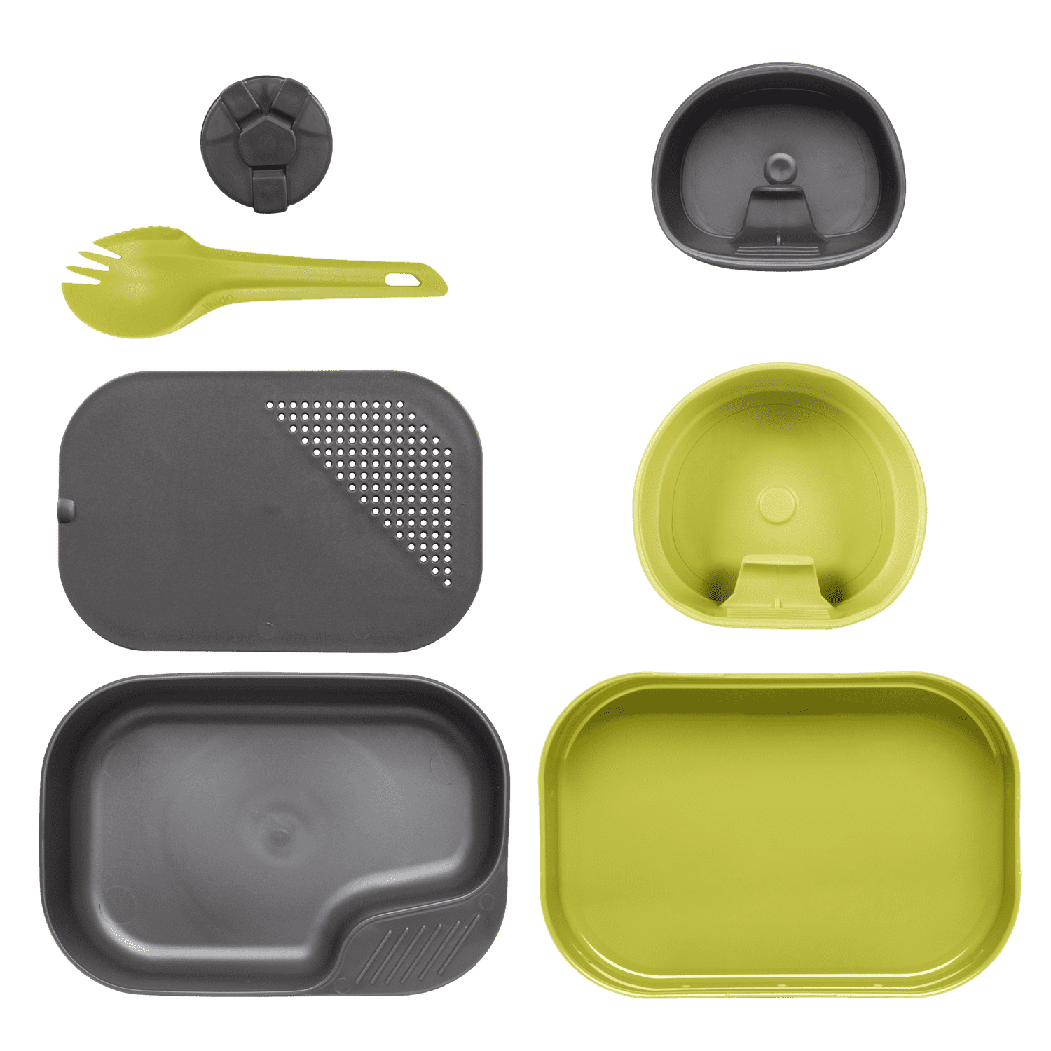 Wildo® CAMP-A-BOX® Complete - Lime / Dark Grey A - Étkészlet